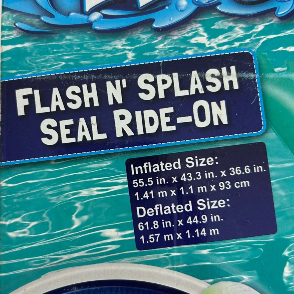 NIB – “2 Items” Bestway H2OGO! FLASH N' SPLASH SEAL RIDE-ON & UNICORN SWIM RING